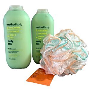 Method Body Daily Zen Body Wash Bundle with Cucumber Seaweed Green Tea